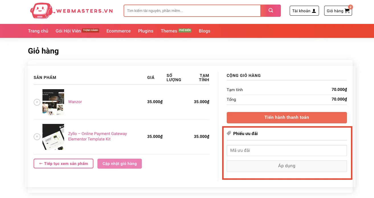 Hướng dẫn mua hàng tại Webmasters.vn - Nhanh chóng & Tiện lợi - hong dan mua kiem tra gio hang