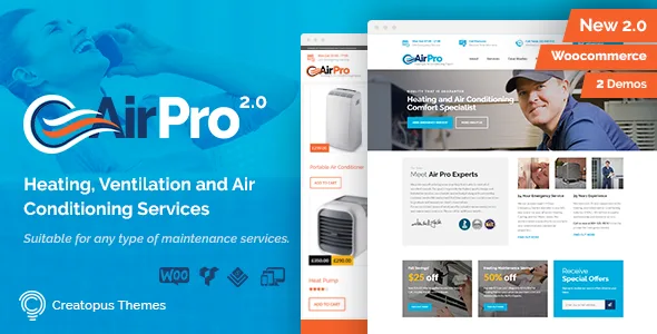 Airpro – Heating And Air Conditioning WordPress Theme For Maintenance Services