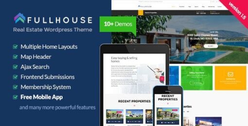 Fullhouse – Real Estate Responsive WordPress Theme