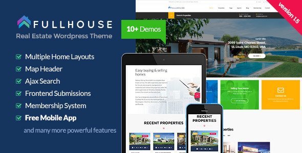 Fullhouse – Real Estate Responsive WordPress Theme Fullhouse – Real Estate Responsive WordPress Theme
