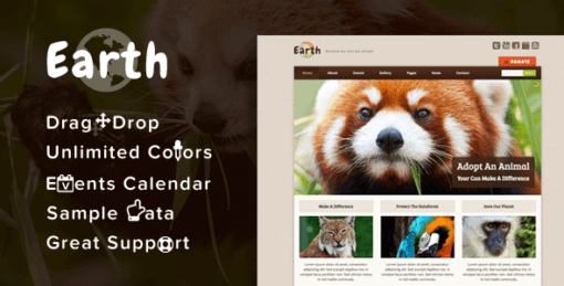 Earth – Eco/Environmental Nonprofit WordPress Theme