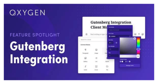 Oxygen Gutenberg Integration