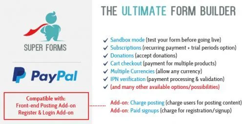 Super Forms Paypal Add-On Super Forms Paypal Add-On