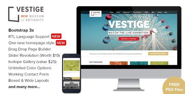 Vestige Museum – Responsive WordPress Theme Vestige Museum – Responsive WordPress Theme
