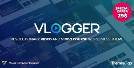 Vlogger: Professional Video & Tutorials WordPress Theme