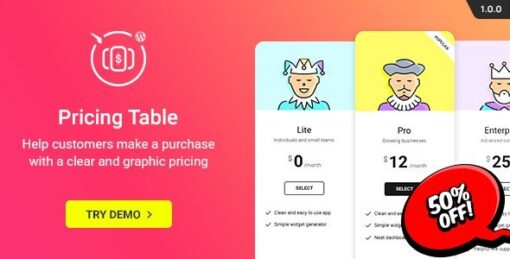 WordPress Pricing Table Plugin