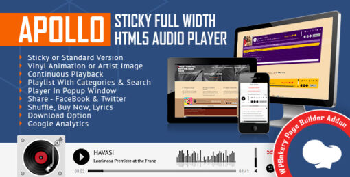Apollo – Sticky Full Width HTML5 Audio Player