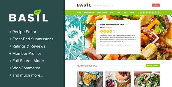 Basil Recipes – A Recipe-Powered WordPress Theme Basil Recipes – A Recipe-Powered WordPress Theme