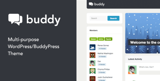 Buddy – Multi-Purpose WordPress Buddypress Theme
