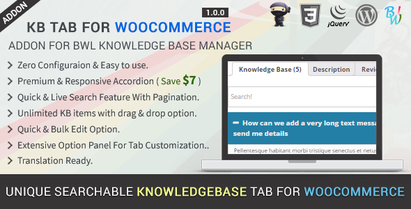 KB Tab For WooCommerce – Knowledgebase Addon KB Tab For WooCommerce – Knowledgebase Addon