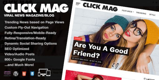 Click Mag – Viral WordPress News Magazine Blog Theme