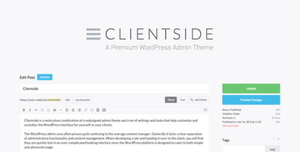 Clientside – WordPress Admin Theme Clientside – WordPress Admin Theme