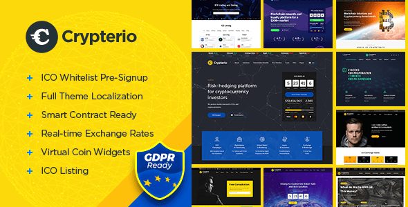 Crypterio – ICO Landing Page and Cryptocurrency WordPress Theme Crypterio – ICO Landing Page and Cryptocurrency WordPress Theme