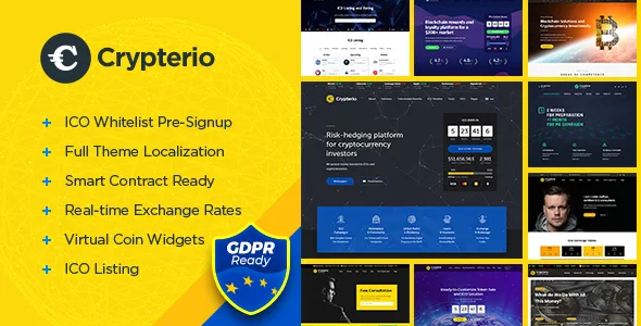 Crypterio – ICO Landing Page and Cryptocurrency WordPress Theme Crypterio – ICO Landing Page and Cryptocurrency WordPress Theme