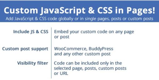Custom JavaScript & CSS in Pages