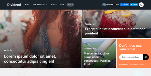 Dividend – Excellent Magazine WordPress Theme Dividend – Excellent Magazine WordPress Theme