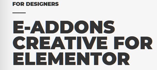e-addons for Elementor e-addons for Elementor