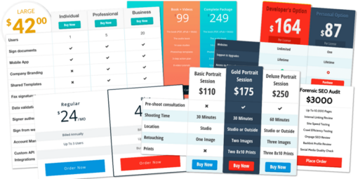 Easy Pricing Tables Premium: Agency