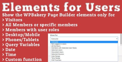 Elements for Users – Addon for WPBakery Page Builder