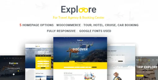 Exploore – Travel Exploration Booking WordPress Theme