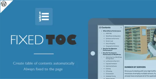 Fixed Toc WordPress Plugin