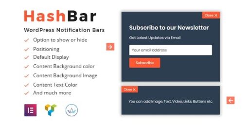 HashBar – WordPress Notification Bar Pro