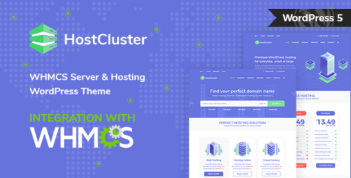 HostCluster – WHMCS Server & Hosting WordPress Theme