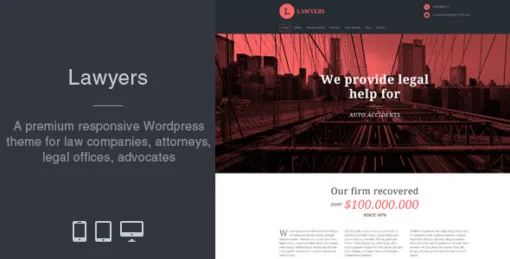 Lawyers – Responsive Business WordPress Theme