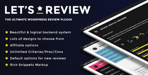 Let’s Review – WordPress Review Plugin With Affiliate Options