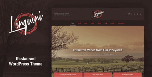 Linguini – Restaurant WordPress Theme
