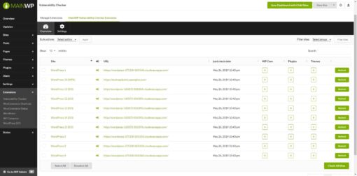 MainWP Vulnerability Checker Extension