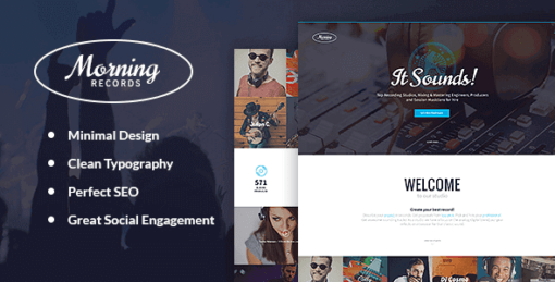 Morning Records – Sound Recording Studio WordPress Theme