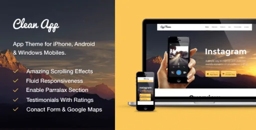 Cleanapp – Perfect App WordPress Theme