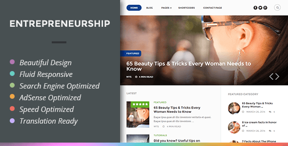 Entrepreneurship – Magazine WordPress Theme For Entrepreneurs Entrepreneurship – Magazine WordPress Theme For Entrepreneurs