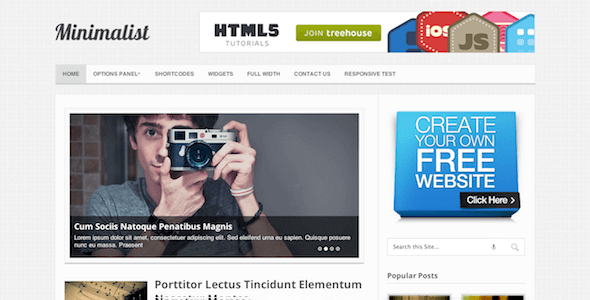 Minimalist – Clean & Minimal WordPress Blog Theme Minimalist – Clean & Minimal WordPress Blog Theme