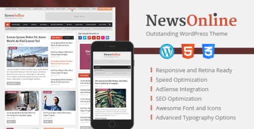 Newsonline – Beautiful & Professional WordPress Magazine Theme