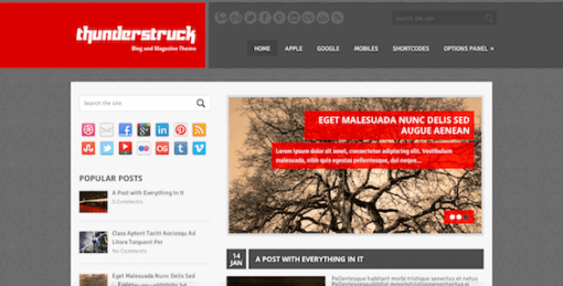 Thunderstruck – Eye-Catching, Colorful WordPress Theme
