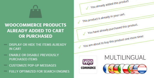 Woocommerce Products Already Added To Cart Or Purchased