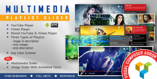 Multimedia Playlist Slider – Visual Composer Addon