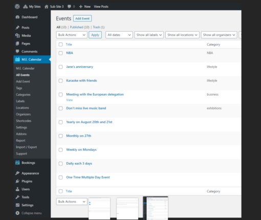 Multisite Event Sync for MEC