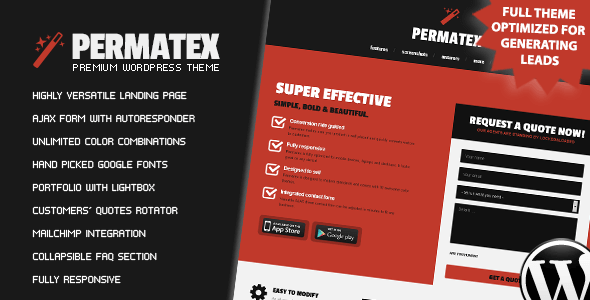 Permatex – Leads Generating WordPress Landing Page Permatex – Leads Generating WordPress Landing Page