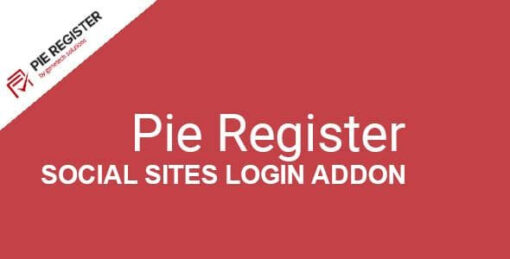 Pie Register (Add on) – Social Sites Login