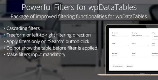 Powerful Filters for wpDataTables – Cascade Filter for WordPress Tables