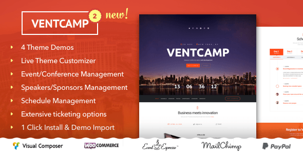 Ventcamp – Event And Conference Theme Ventcamp – Event And Conference Theme