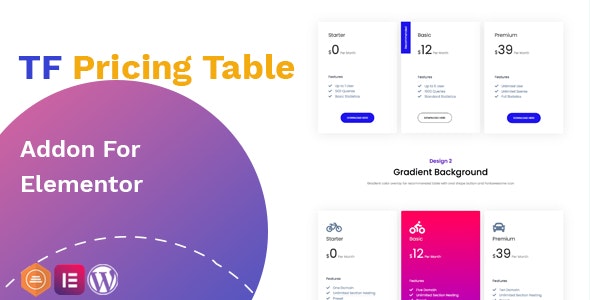 Price Table for Elementor Price Table for Elementor