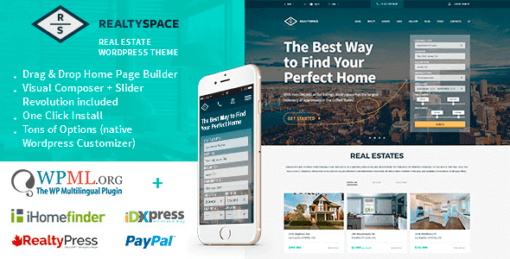 Realtyspace – Real Estate WordPress Theme