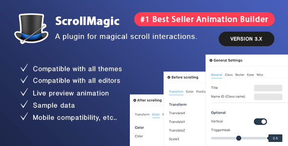 Scroll Magic WordPress – Scrolling Animation Builder Plugin Scroll Magic WordPress – Scrolling Animation Builder Plugin
