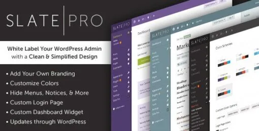Slate Pro – WordPress Admin Theme & White Label
