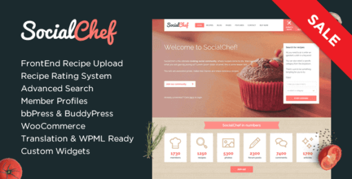 Socialchef – Social Recipe WordPress Theme