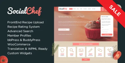 Socialchef – Social Recipe WordPress Theme